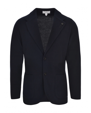 Giacca in maglia blu Lardini