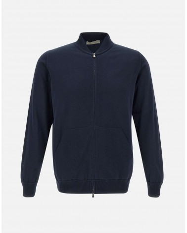 Bomber zip Filippo De Laurentiis blu