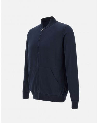 Bomber zip Filippo De Laurentiis blu