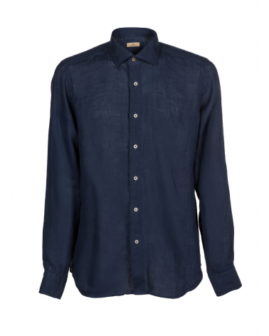 Camicia Alea in lino blu