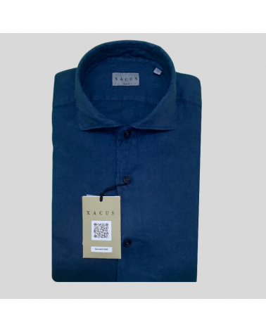 Camicia Xacus lino blu