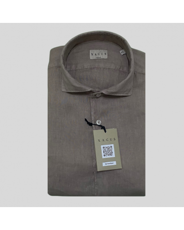 Camicia Xcaus lino sabbia