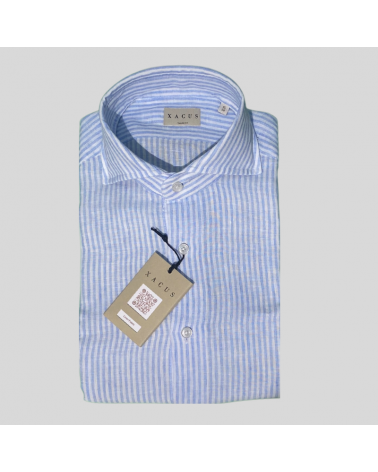 Camicia Xacus lino a righe