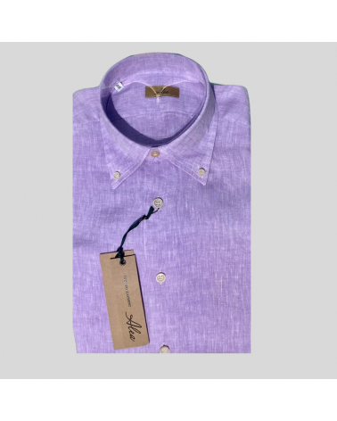 Camicia Alea in lino glicine