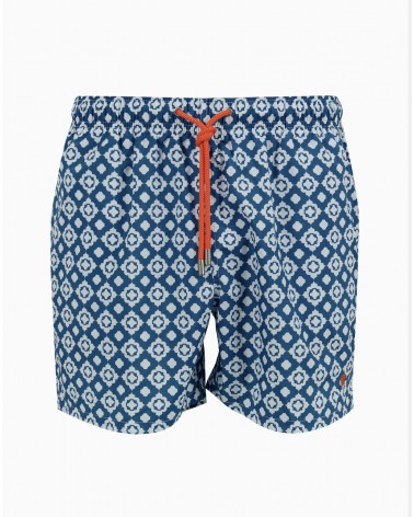Boxer mare Gallo fantasia geometrico blu