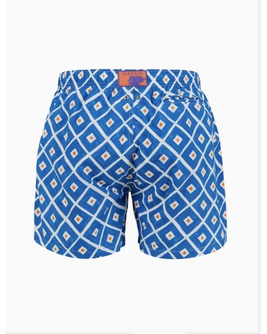 Boxer mare Gallo fantasia rombi blu