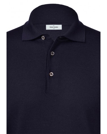 Polo merinos blu Gran Sasso