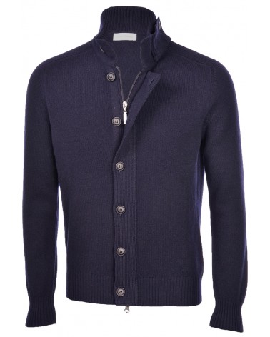 Giubbino in maglia blu Gran Sasso