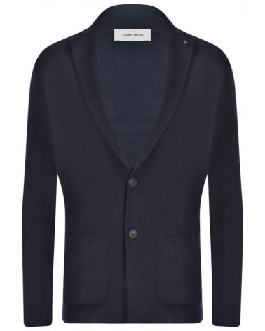 Giacca in maglia blu Gran Sasso