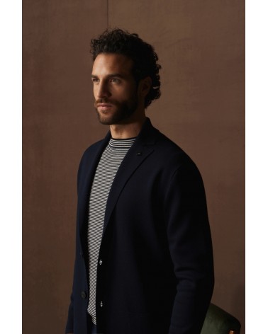 Giacca in maglia blu Gran Sasso