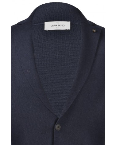 Giacca in maglia blu Gran Sasso