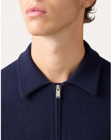 Bomber in maglia Lardini blu