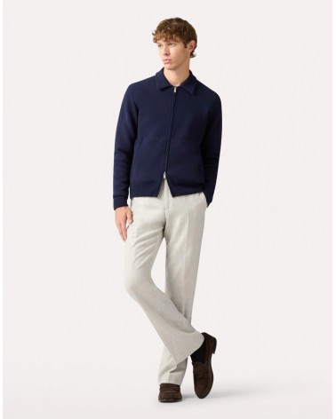 Bomber in maglia Lardini blu