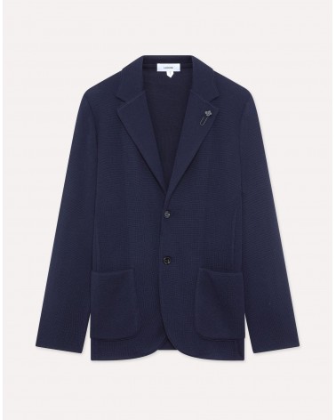 Giacca in maglia blu Lardini