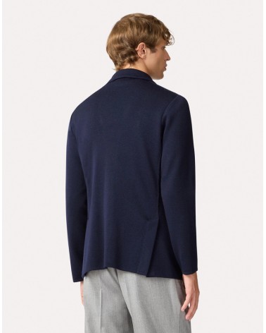 Giacca in maglia blu Lardini