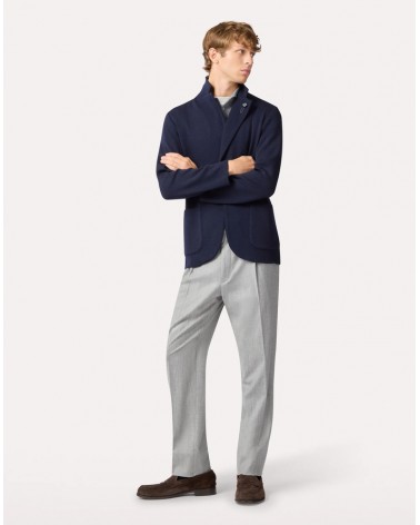 Giacca in maglia blu Lardini