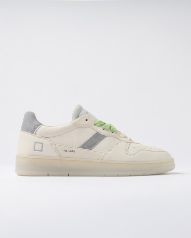 D.A.T.E. COURT 2.0 CALF WHITE-GREY