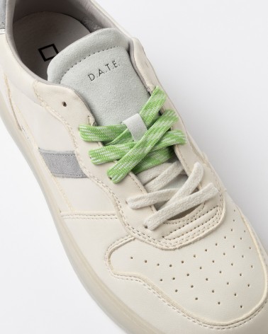D.A.T.E. COURT 2.0 CALF WHITE-GREY