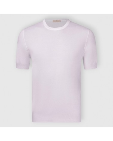 T-shirt in maglia bianca Gran Sasso