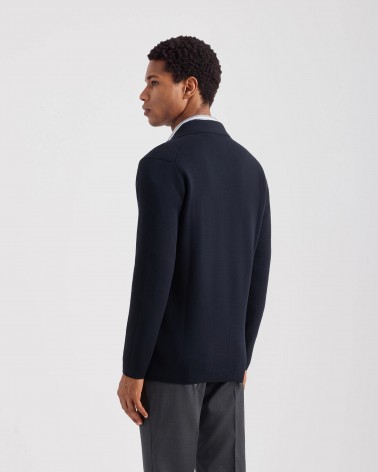 Giacca monopetto blu Filippo De Laurentiis