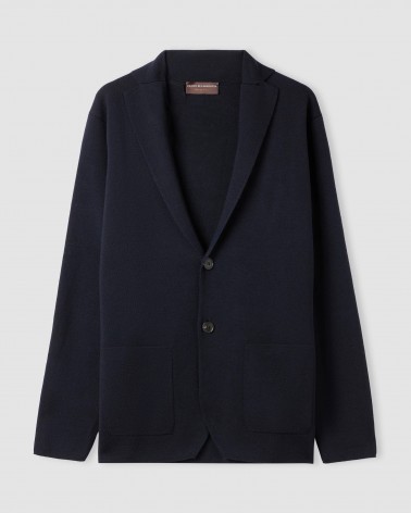 Giacca monopetto blu Filippo De Laurentiis